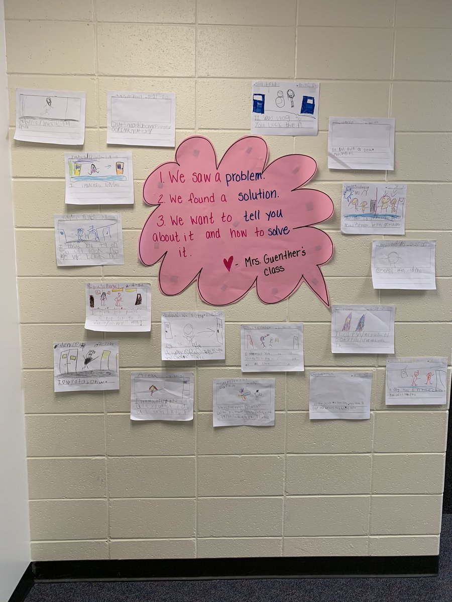 GuentherRachael's tweet image. We saw a problem! We found a solution! We wrote how to solve it! We are a class of hard working learners! #roped2learn #kindermagic #kleinfamily @KaiserKISD @KleinISD