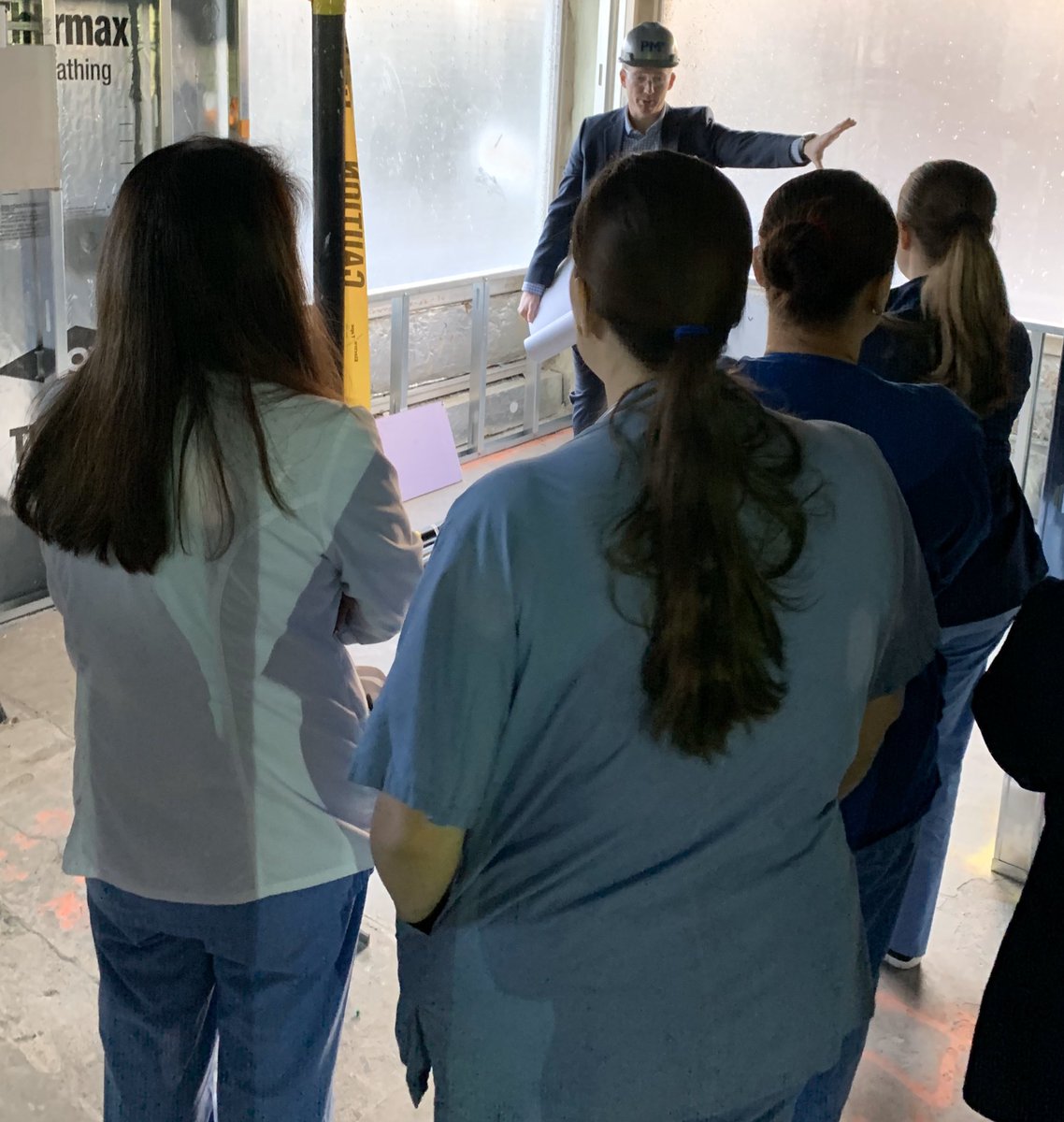 Sabrinakeever's tweet photo. Maternal Child Health team checking on the work going on in the new unit. #patientsfirst @NYPHVH @OMB913 @stacy_amme https://t.co/2WYblE3IVN