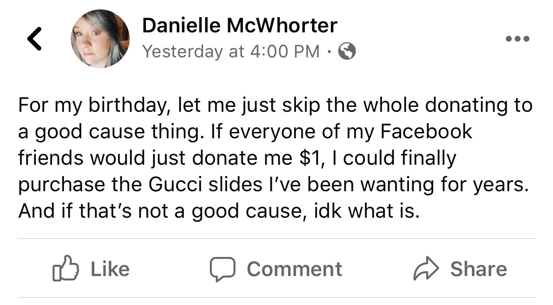 daniellemcw's tweet photo. @JeffreeStar so this started as a joke, but I’ve actually raised $165 so far! Anyway you could help me out? It would be the best birthday present ever since you are the reason I love Gucci so much, but I own none of it because I can’t afford it. 😭 https://t.co/zkObaIzG0i
