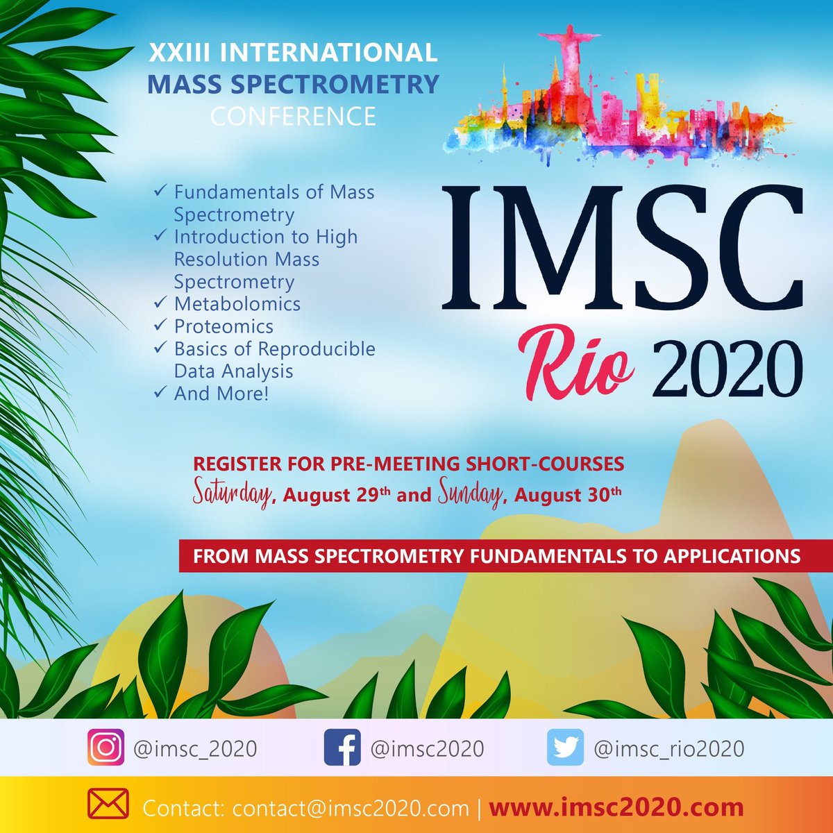 brmass_'s tweet photo. REGISTER NOW FOR IMSC SHORT-COURSES!
Check out the course contents at: https://t.co/nkSh6LeNRy https://t.co/fTZR4Pniu6