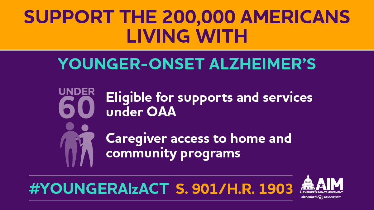 ALZIMPACT's tweet image. Congress returns from recess on Monday to begin consideration of important bills like the Older Americans Act Reauthorization which includes critical elements of the #YoungerAlzAct. Join us in urging Congress to PASS the OAA Reauthorization: p2a.co/0kHMVkI #ENDALZ