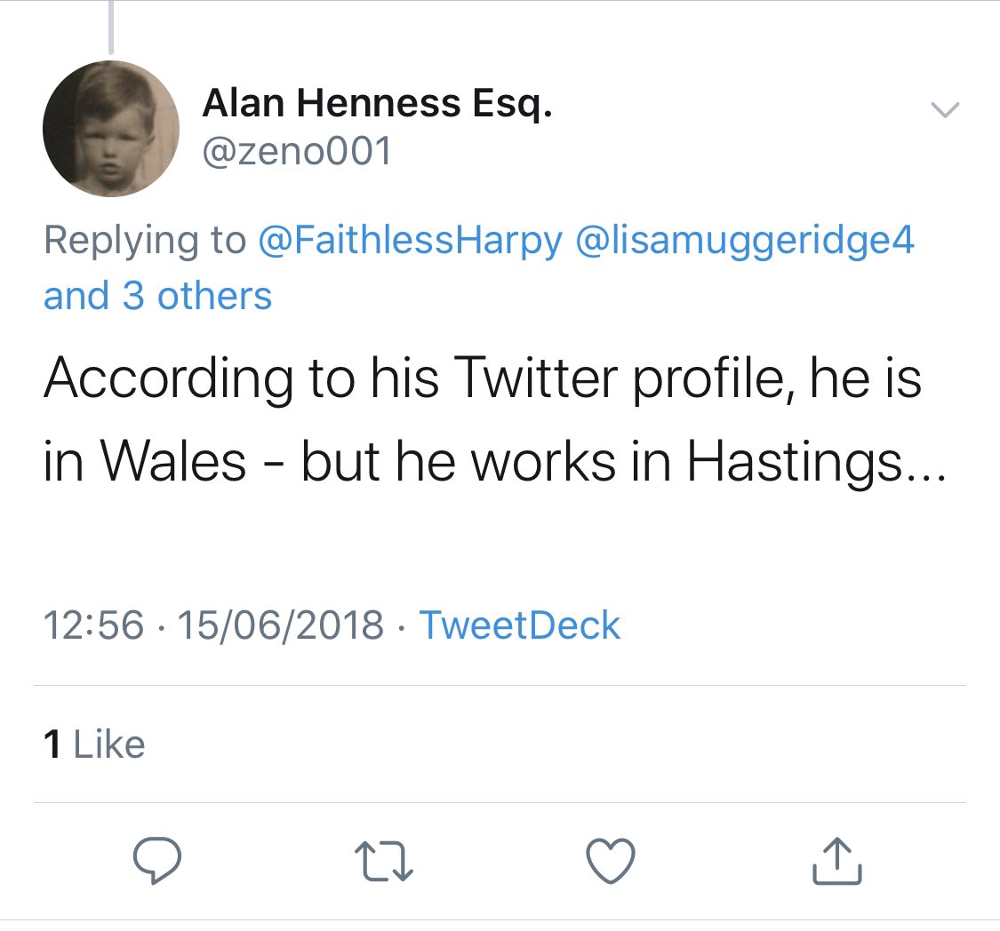 Almost immediately the “gender critical” cabal had swooped into action, trawling the randomer’s twitter account and concluding he was an unlikely threat. They even noted that his location was hundreds of miles away... Yes, it was just another sad troll stirring trouble!...