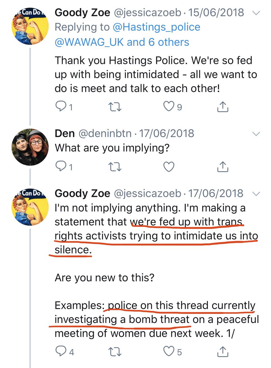 The would-be-but-not-really “bomber” even popped back on Twitter a couple of days later on 17.6.18 to confirm that; yes, he was indeed a sad Twitter troll who just liked to eat KFC! However, by then TERFs had already started their spin that it was ‘trans rights activists’...