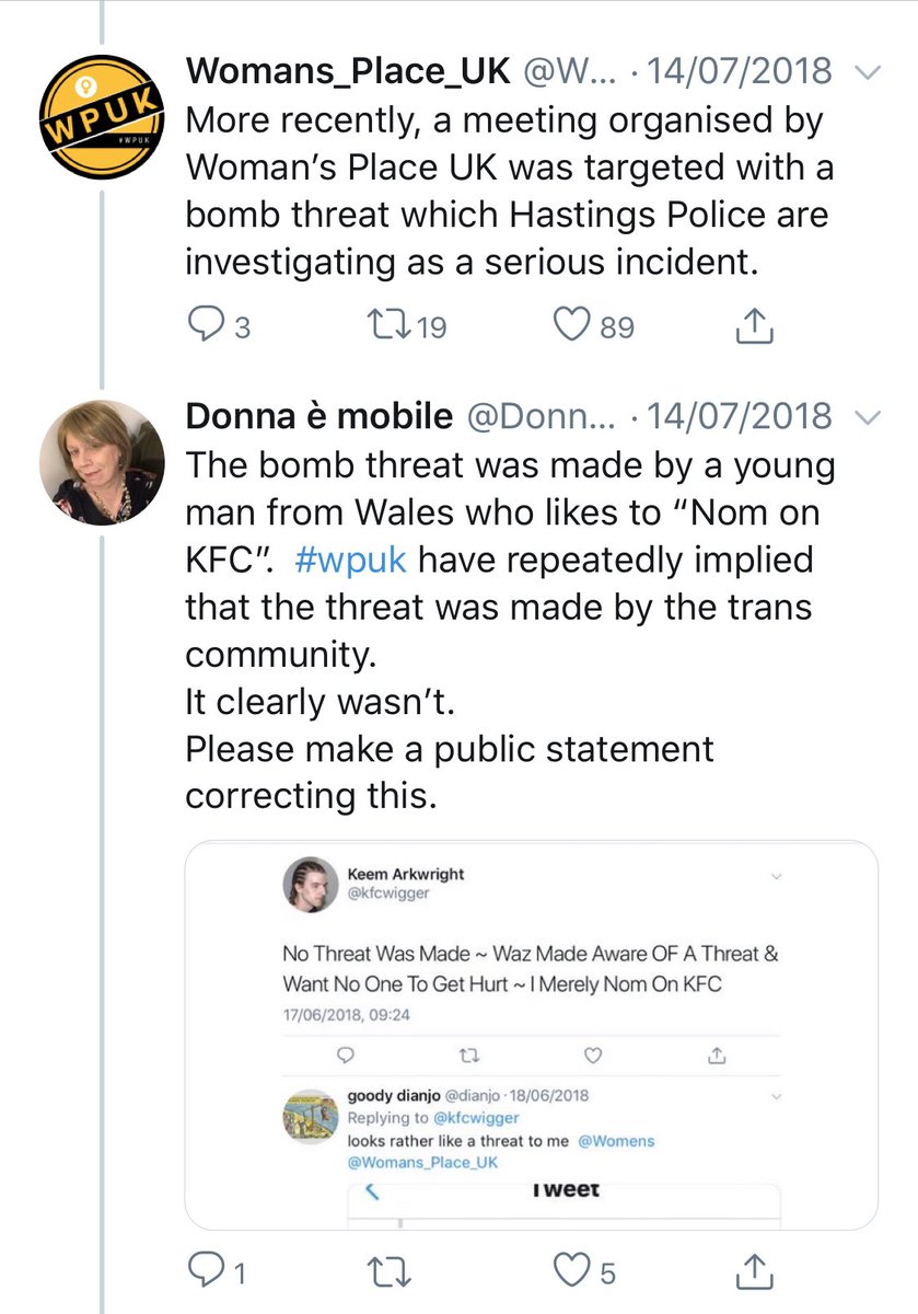 Yet those who were there *knew* the truth, but it didn’t suit their narrative to clarify that it wasn’t, as everyone had been led to believe, “aggressive TRAs”.... But they remained ambiguous, as the lie benefited their transphobic ideology...