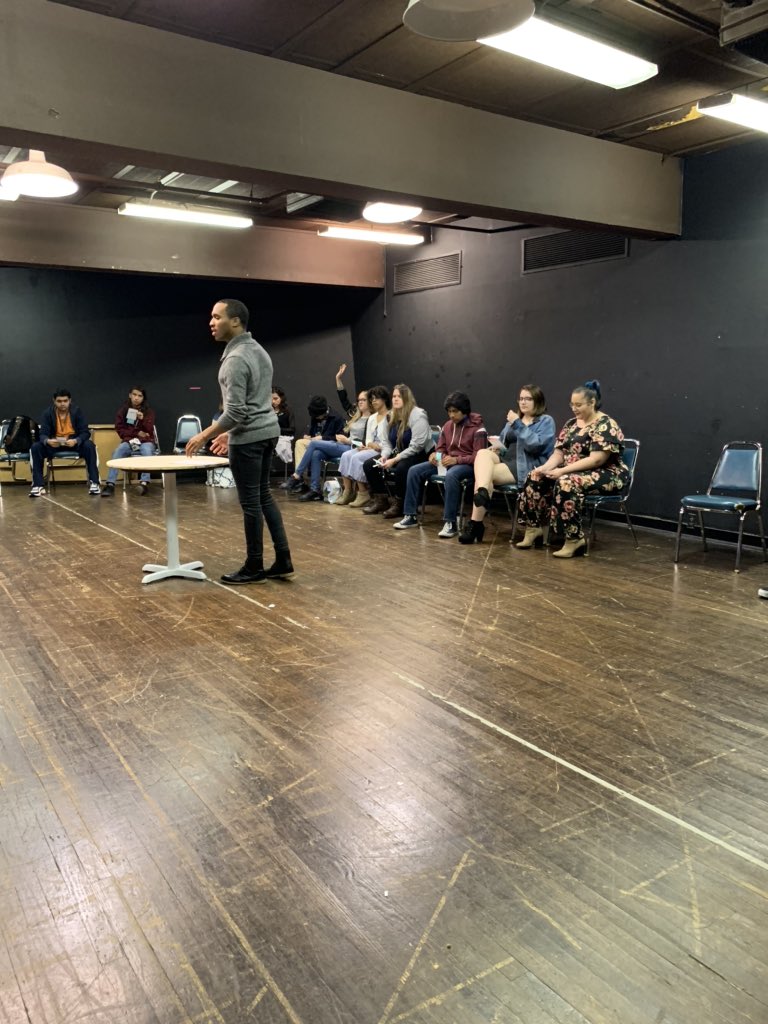 Academytheatre2's tweet photo. #DTCProjectDiscovery #LittleWomen Canβt wait to see this show. @SingleyAcademy Listening and learning from our great teaching artist. https://t.co/YUetS7G7RG