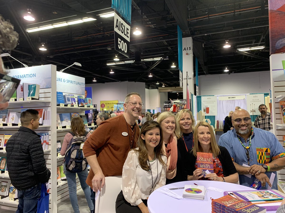 loyolapress's tweet photo. The entire Start with Jesus crew at @LACongress Loyola Press booth 439! #RECongress #StartwithJesus https://t.co/XM6NwDW8cQ