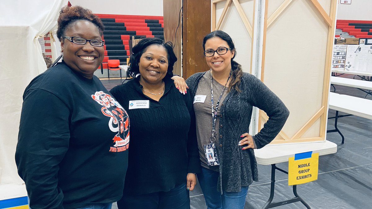 Holly Hill Teachers working the night shift as VCS Social Studies Judges!