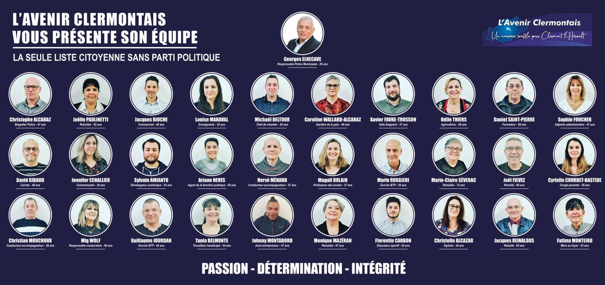 avenirclermont's tweet photo. L'Avenir Clermontais est formé d'une équipe à votre écoute et à votre image. 

Tournons ensemble une nouvelle page de notre histoire, pour qu'enfin notre ville retrouve sa place de leader et que les habitants soient les acteurs de leur avenir.

#Passion #Détermination #Intégrité https://t.co/zBg7dELNOV