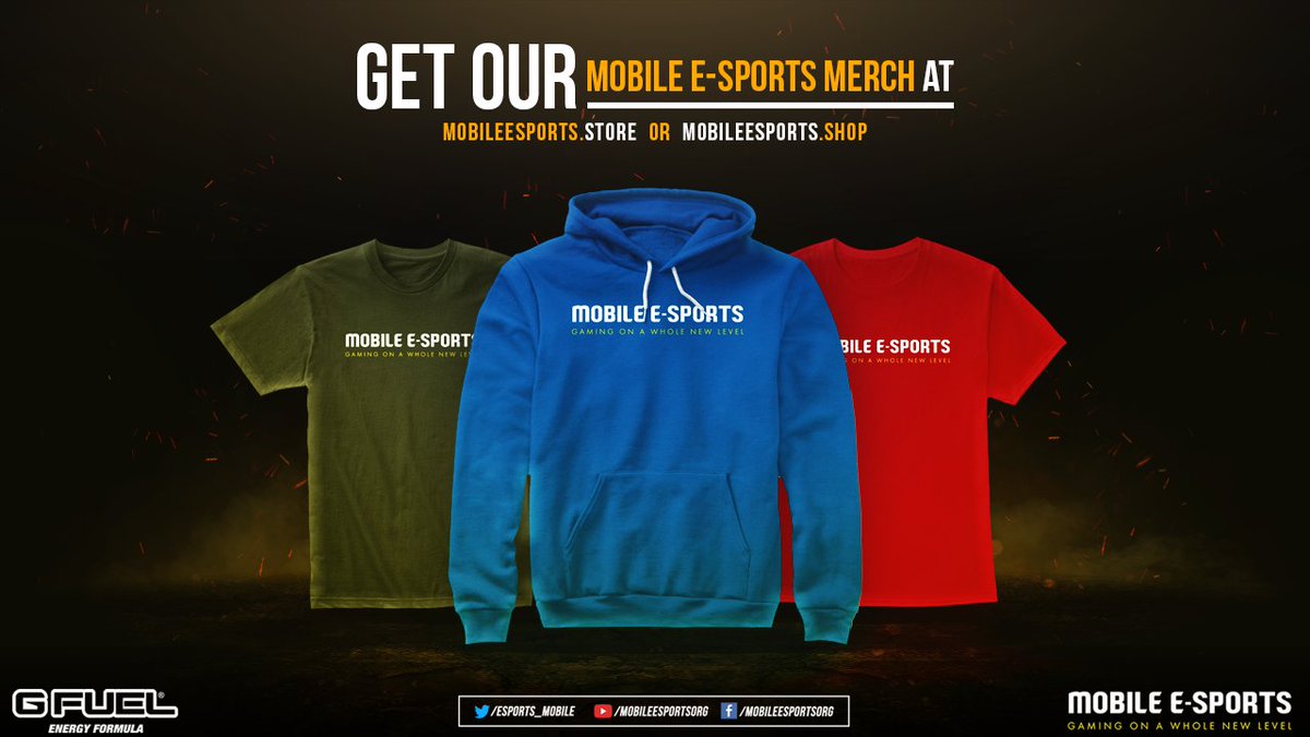 eSports_Mobile's tweet photo. If you wish to rock an official MOBILE E-SPORTS® shirt, hoodie, or any merch you like, you can visit https://t.co/gFhaICAAYP or https://t.co/uPBu6QB9ch. Visit any of our two stores! Thank you for your support. 💪😎 #eSports #MobileeSports #Games #Gaming #Gamers #FridayFeeling https://t.co/GGmGpg6sB6