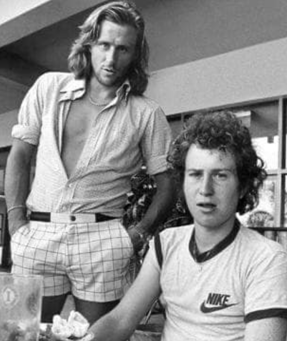 DpiontekIns's tweet photo. Can you believe these two are actually friends today?  Borg vs McEnroe #PlayTennisDay https://t.co/mbsQ71ELOQ