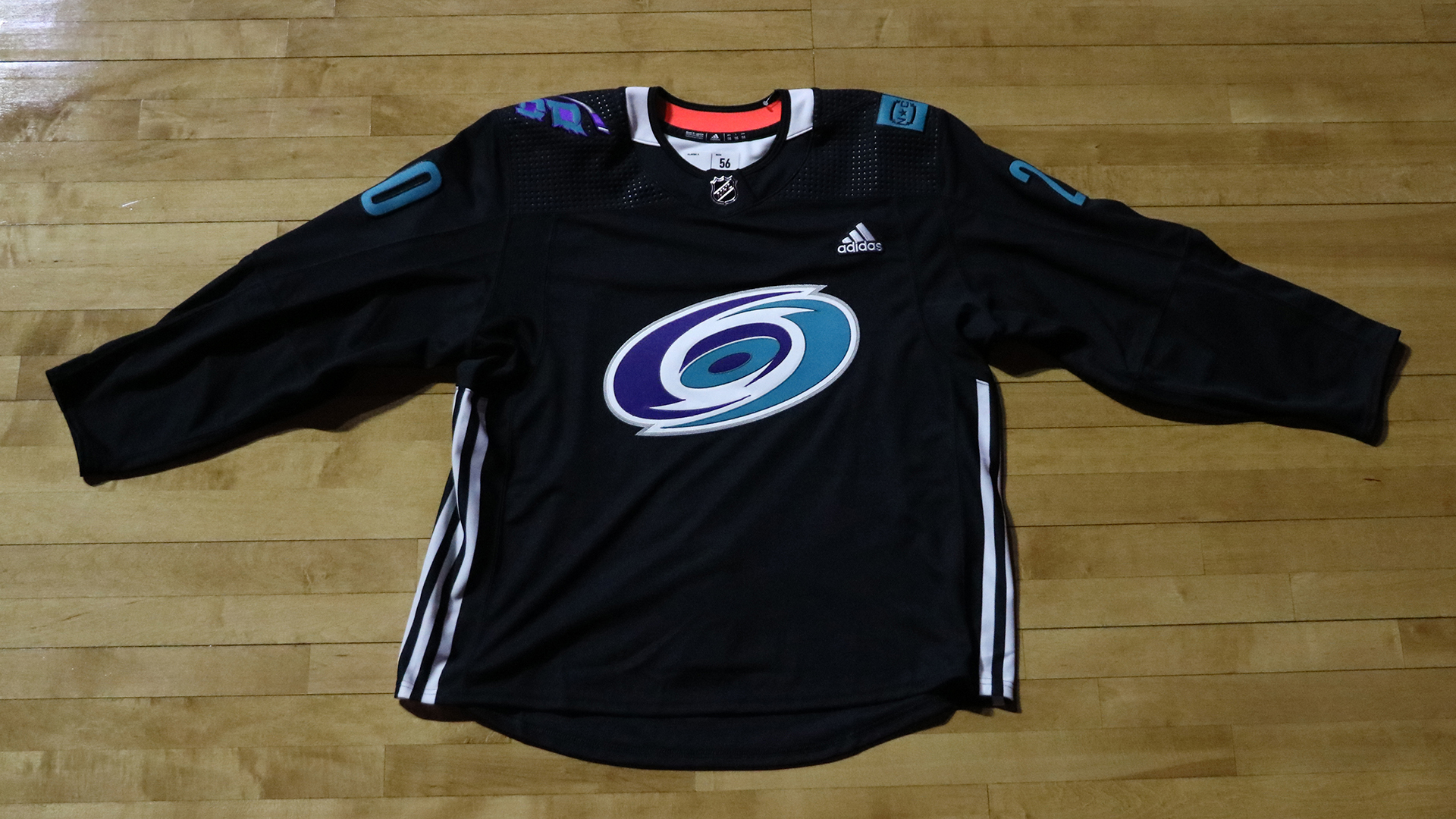 The Hurricanes rocked Hornets inspired jerseys for warm ups on Friday. .  (📷: @canes)