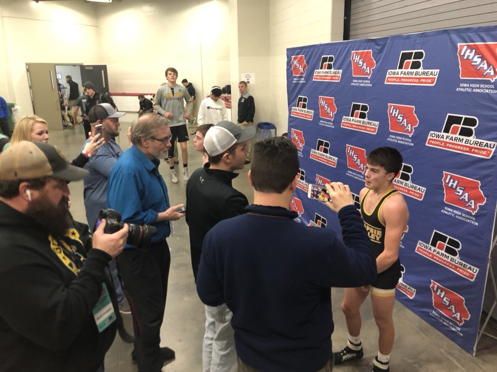 Wapsiewrestling's tweet photo. Dawson wins 11-4 over Lisbon, sending him into the semi-finals! See you tonight on mat 3 @ 8:40pm! https://t.co/2rQREL6plm