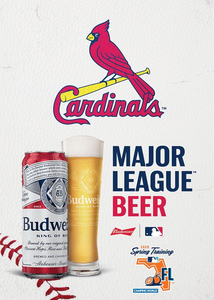 DonnewaldDist's tweet photo. Spring training calls for a Major League beer! ⚾️

#Budweiser #SpringTraining #Baseball #STLCardinals #DonnewaldDistributing https://t.co/EUVR5XR4Oo