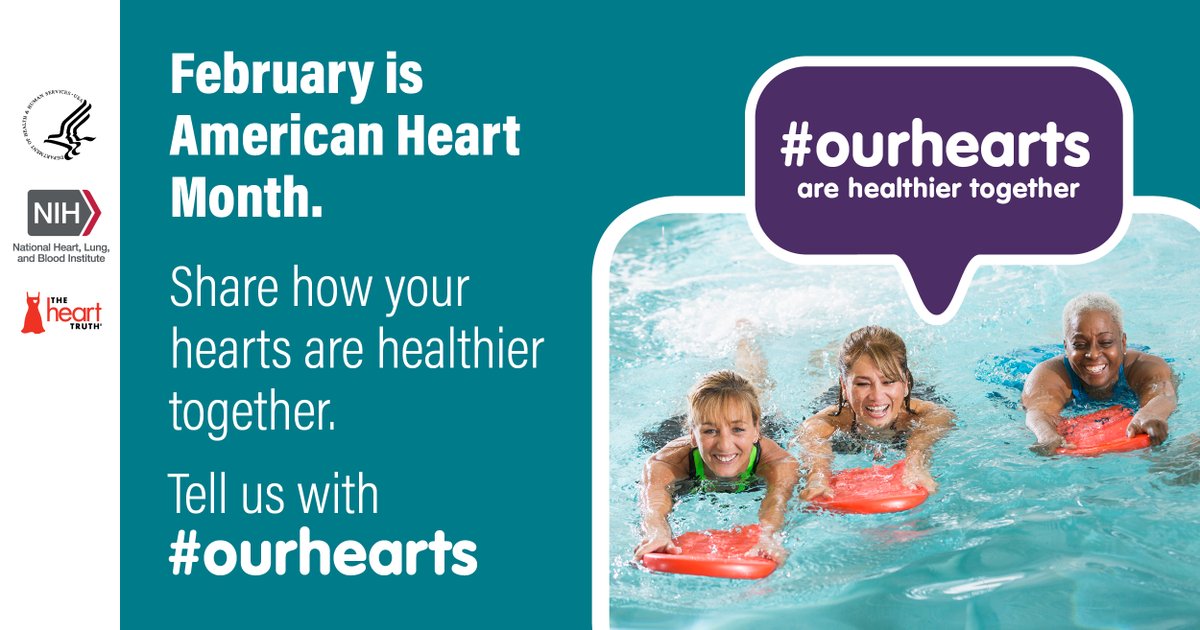 ActiveDayADH's tweet photo. Research has shown that having social support makes getting regular physical activity, eating healthy, and managing stress easier. During #AmericanHeartMonth, assemble your squad and use #OurHearts to share how you’re working together to be heart healthy. #WeAreActive https://t.co/0qGnp2rgCN