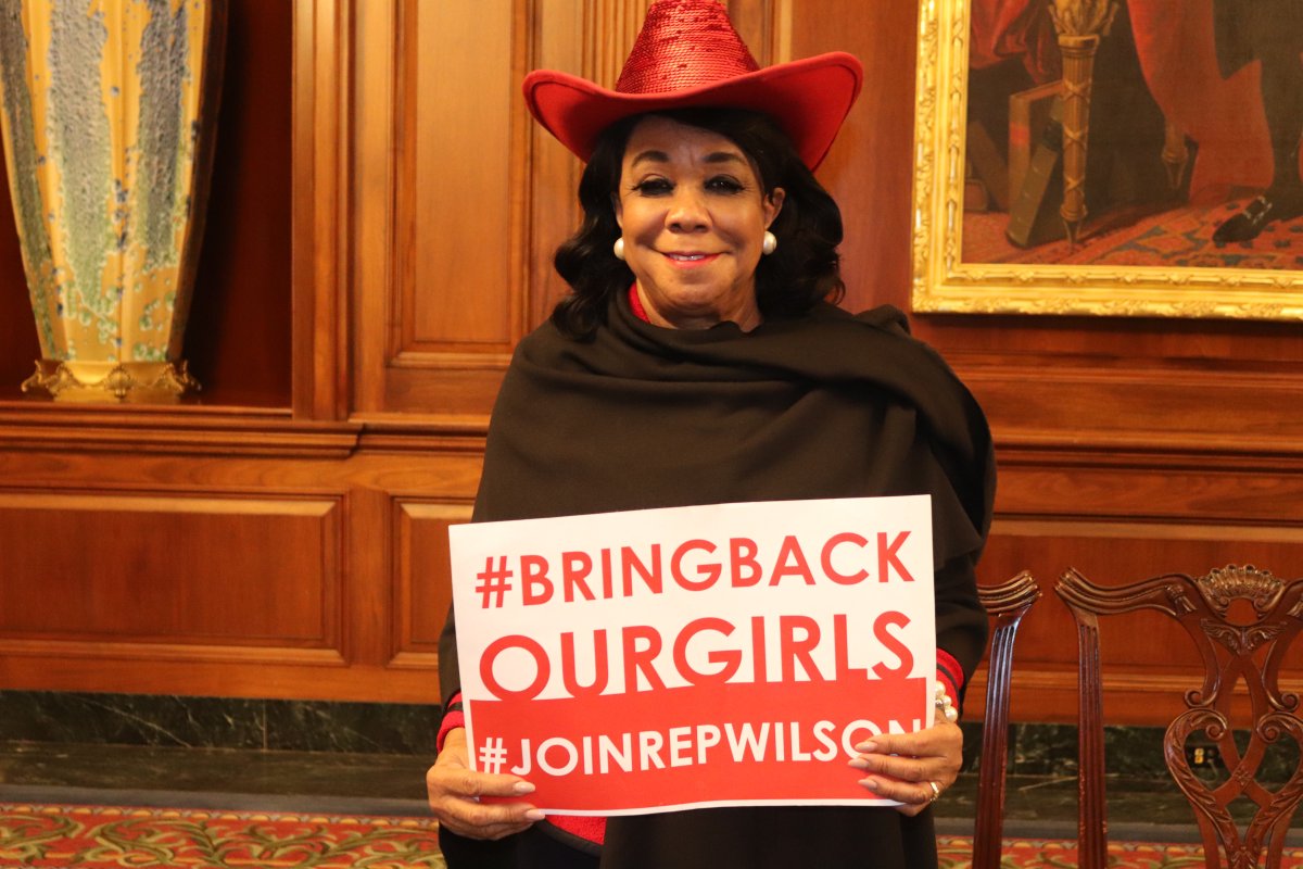 RepWilson's tweet photo. For more than six years, I have championed the #BringBackOurGirls movement in congress and have not given up on this fight. #JoinRepWilson. #BBOG https://t.co/WPQklLVliR
