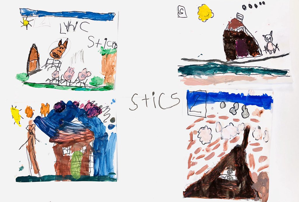 MrsAgee24's tweet photo. Kindergarten learners identify characters and events in the story The Three Little Pigs.
#WeSoar 🐖 https://t.co/PgoHPzdLWw