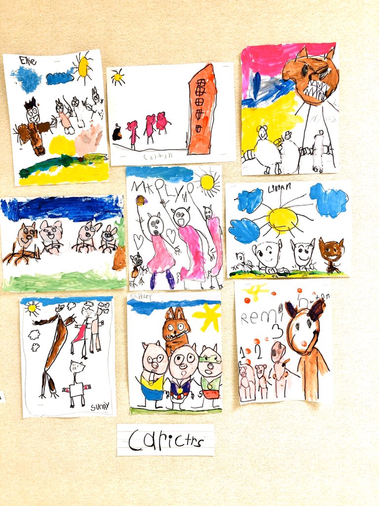 MrsAgee24's tweet photo. Kindergarten learners identify characters and events in the story The Three Little Pigs.
#WeSoar 🐖 https://t.co/PgoHPzdLWw