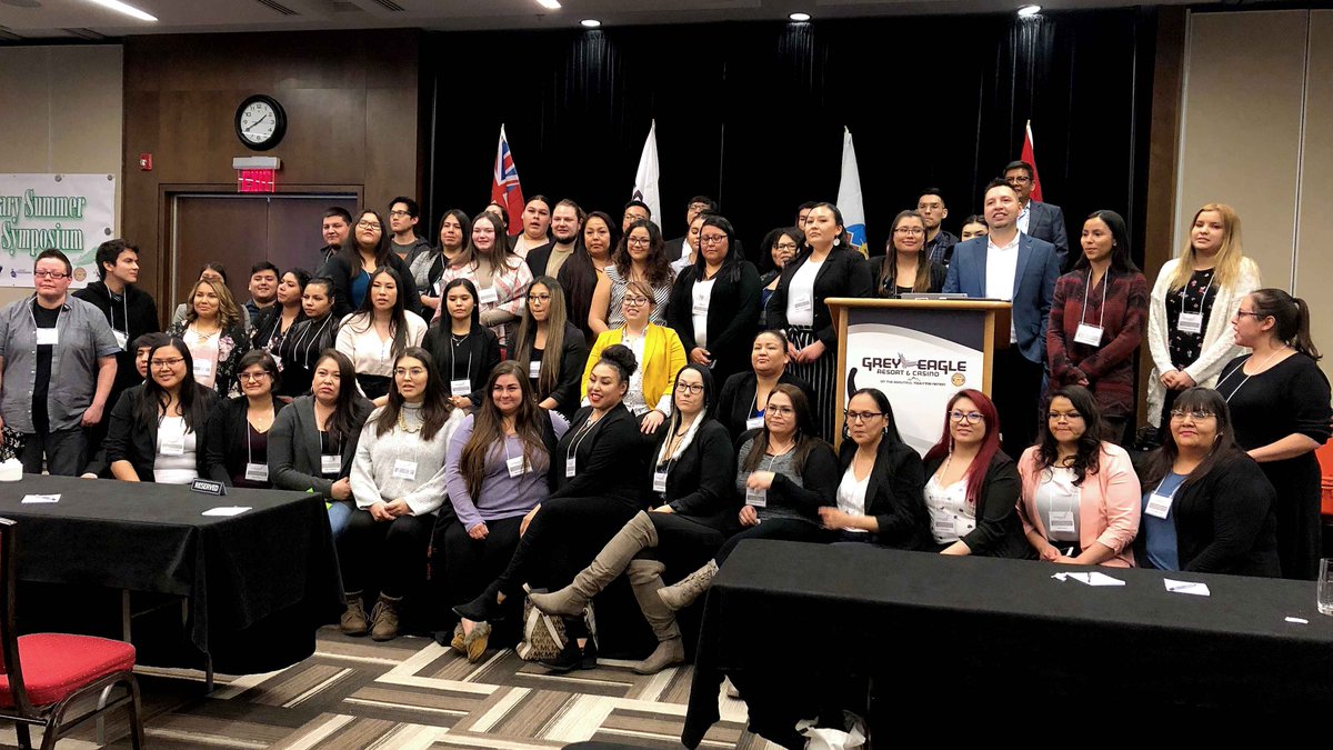 TCEnergy's tweet photo. It was a pleasure listening to Dr. Linda Many Guns talk about moving forward together with #Indigenous people at the #CFT7 post-secondary summer employment symposium yesterday. Our recruiters were excited to chat with students about their career paths! #TCEnergy https://t.co/dzkIP3J8XR