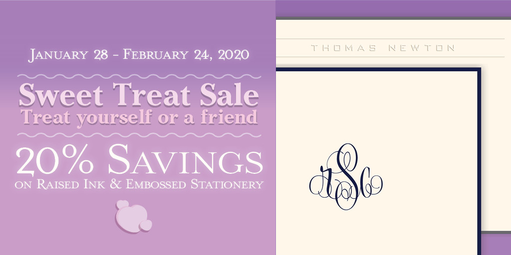 Last chance to enjoy 20% savings!#stationery #monogram #personalized #ValentinesDay #ValentinesGift #ValentinesDay2020