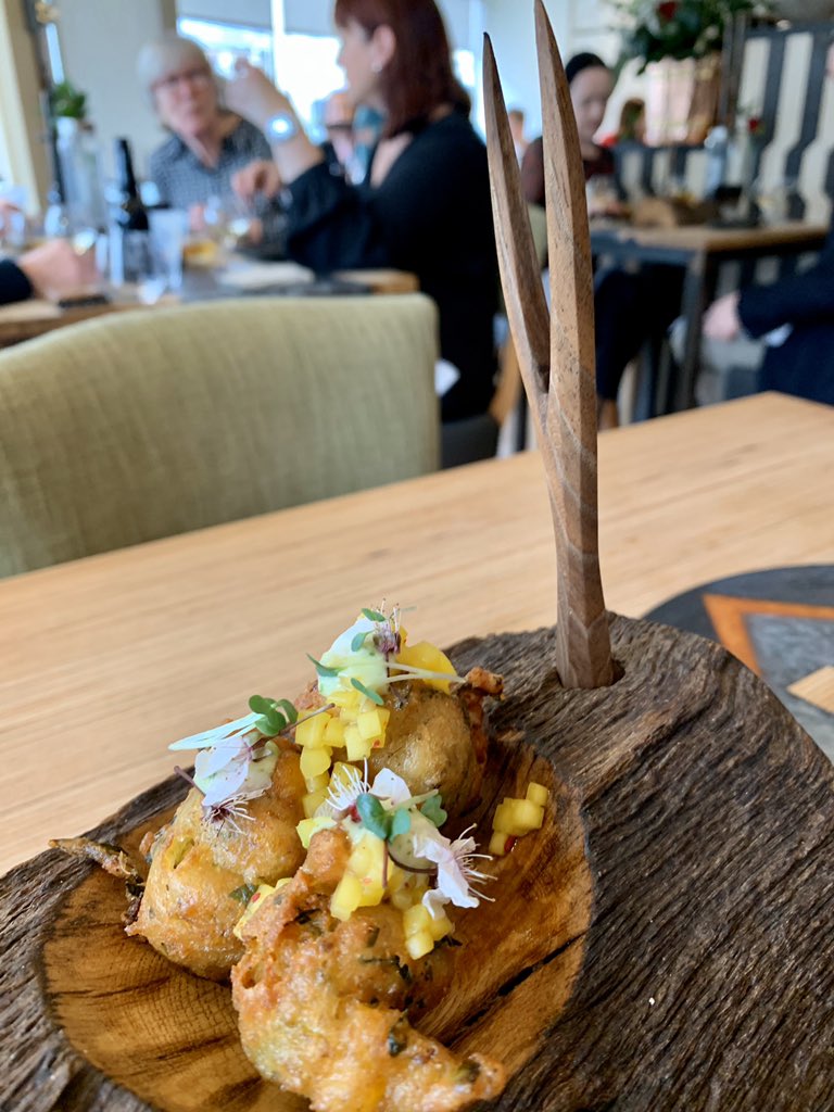 #cheeseontoast #nasturtiumsorbet #cockle&amp;sweetcorn fritters #@MenuGordonJones #heavenlytastes