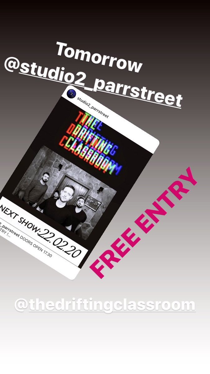 The Drifting Classroom .. Tomorrow doors open 17.30 , Free entryy !!