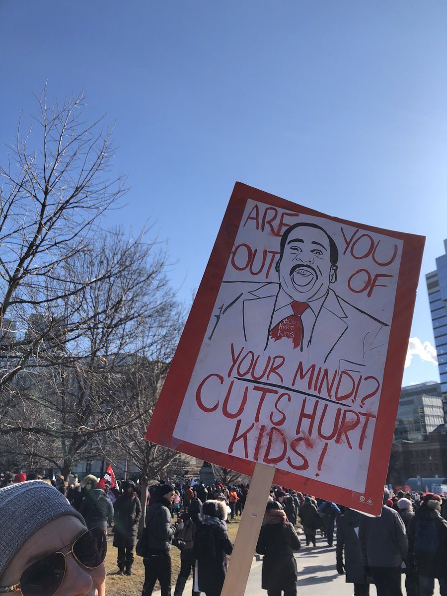 MsSChandrakumar's tweet photo. What we do now matters, and we won’t back down. #istrikebecause #ETFOstrong #cutshurtkids #nocutstoeducation #solidarity #ETFO #OSSTF #ontarioteachers #teacherstrikes https://t.co/u31aMzEm6A