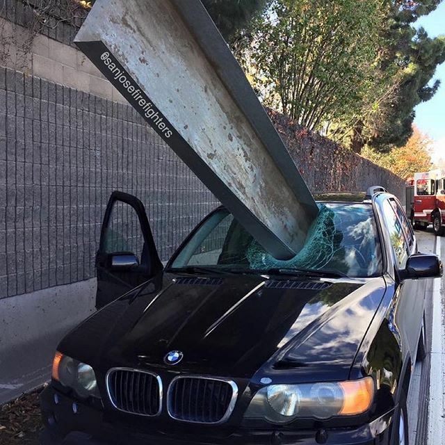 Worst nightmare!! From @sanjosefirefighters #bomberodesigns ・・・
2015 Throwback Thursday ・・・
San Jose Fire Fighters from Engine 14 responded to this accident on NB 280 back in 2013.  Fortunately the driver escaped with just a minor scratch. Your #… ift.tt/39UC4Xb
