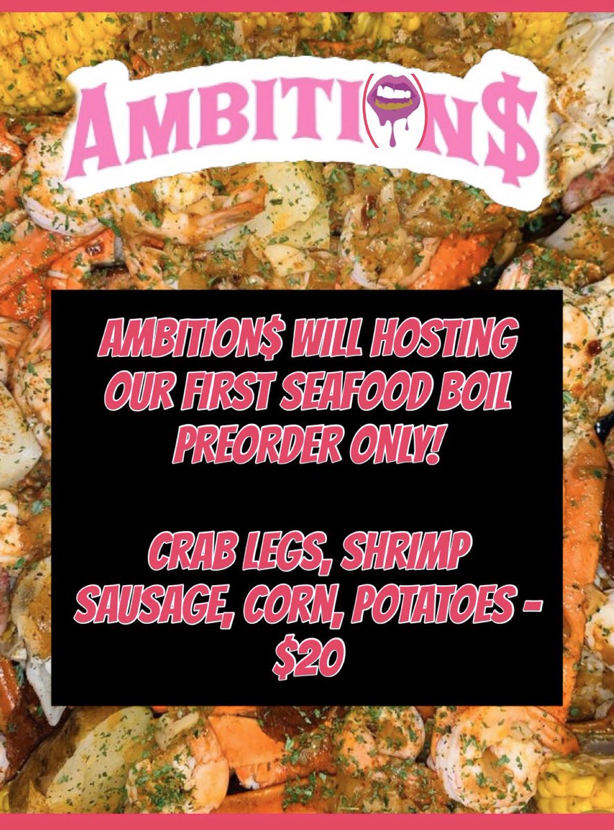 theyluvaz's tweet photo. Everyone has  been asking so let’s do it!!! Low country seafood boil!!!! Make sure you preorder your plate!!! @AmbitionsWork https://t.co/kA3ag2d5IX