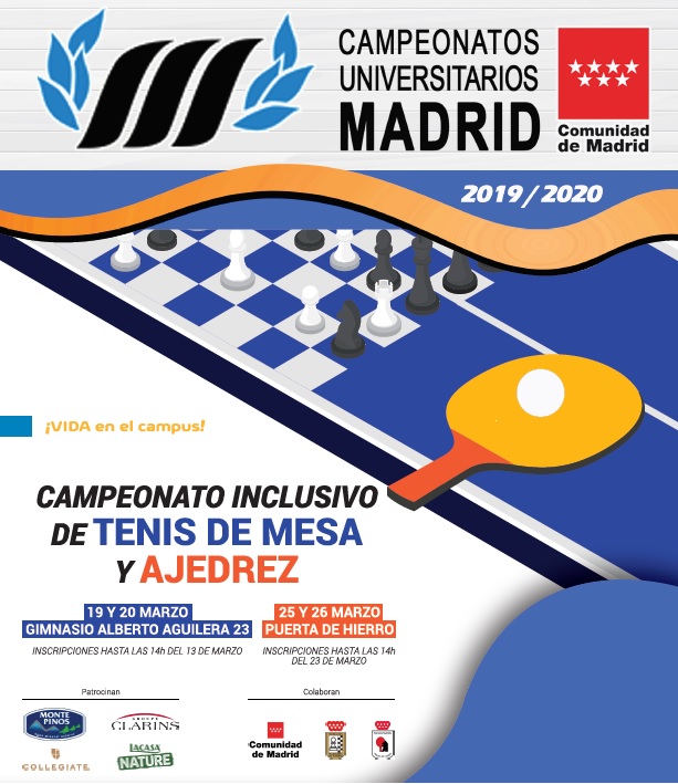 CAMPEONATO UNIVERSITARIO DE MADRID 2020.
19 DE MARZO UNIVERSIDAD PONTIFICIA MADRID: facebook.com/permalink.php?…