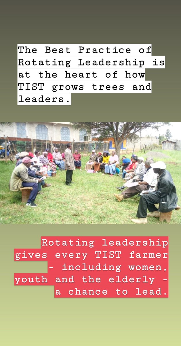 tistprogram's tweet photo. The #bestpractice of #rotatingleadership is at the heart of how TIST grows trees & leaders.
Rotating leadership gives every TIST farmer - including #women, #youth & the #elderly - a chance to lead.
#grassrootsreforestation #farmersaretheanswer
More at: https://t.co/ignhyMpzeI https://t.co/XZlqUWW9b4