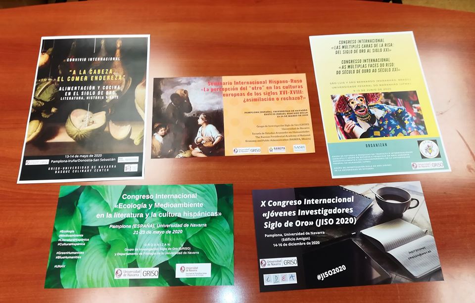 cmatain's tweet photo. Algunos próximos #congresos de @griso_unav. Un poco de todo, como en botica: percepción del otro (con RANEPA), alimentación y cocina (Basque Culinary Center), Ecología (Dpto. de Filología de la @unav), risa y #burla en el #SiglodeOro (UFMA) y #JóvenesInvestigadores (#JISO2020). https://t.co/rWmJhJ38eV