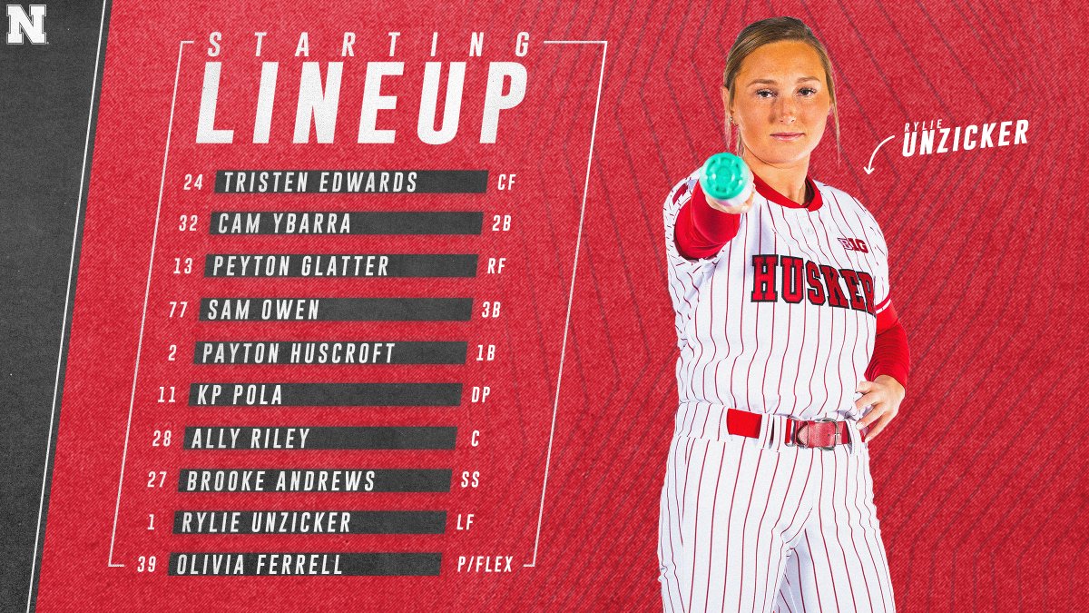 HuskerSoftball's tweet photo. Less than 10 minutes until game time!

#heartNhustle x #GBR https://t.co/82K6iAwSum