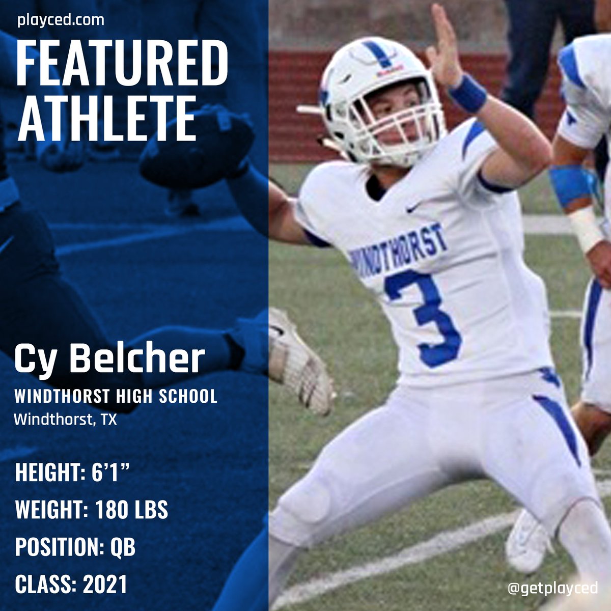 RossHawley39's tweet photo. Dude can sling it! @CyBelcher3 🎮 #’s last season. 3,031 pass yds, 35 pass TD’s and 7 rush TD’s. He was named TX All-State 🏈as a junior and oh yeah, he’s ranked #1 in his class and plays varsity 🏀⚾️ too. 🤯🤯 #highschoolathlete #highschoolfootball #football #plan2play https://t.co/HiGhqpo2s0