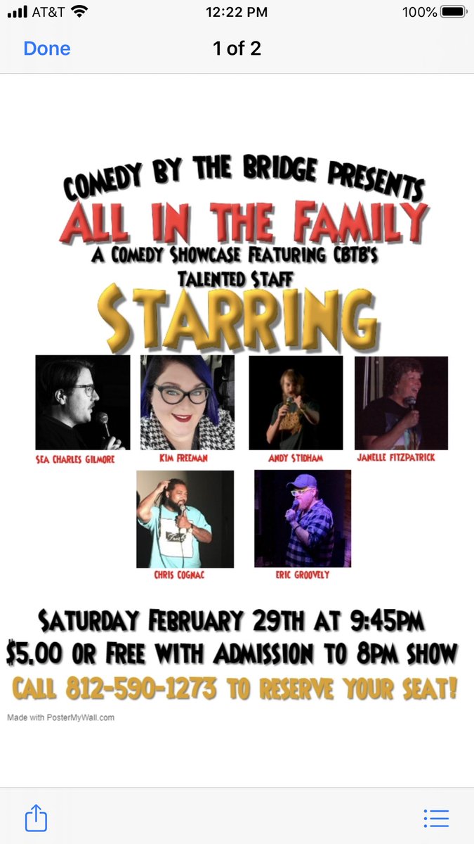 Cbtb2K's tweet photo. @Cbtb2K #AllInTheFamily 2/29 @StidhamComedy #JanelleFitzpatrick #KimFreeman #CCharles #EricGroovley #ChrisCognac https://t.co/dP68Ss8fdS