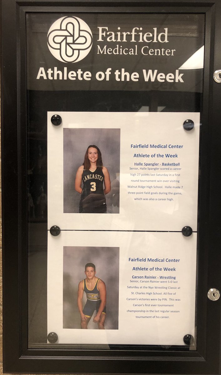 Congratulations Halle and Carson, FMC Athletes of the Week.