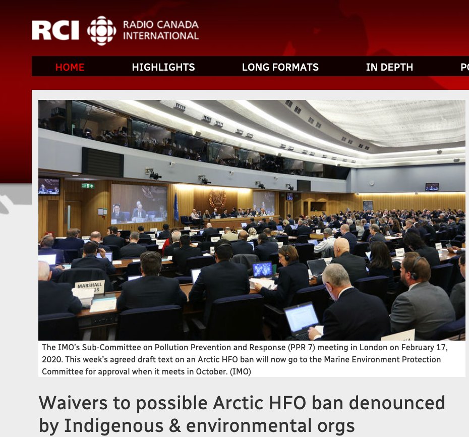 CleanArctic's tweet photo. Waivers to possible #Arctic HFO ban denounced by Indigenous & environmental orgs @ICC_Canada @BeringSeaElders @CleanArctic @Sian_Prior9 @SenatorSalmon @foe_us https://t.co/OGhn47Iq5t @Arctic_EQ @eyeonthearctic #imoarcticsummit #ppr7 @IMOHQ https://t.co/PcLnszR4LH