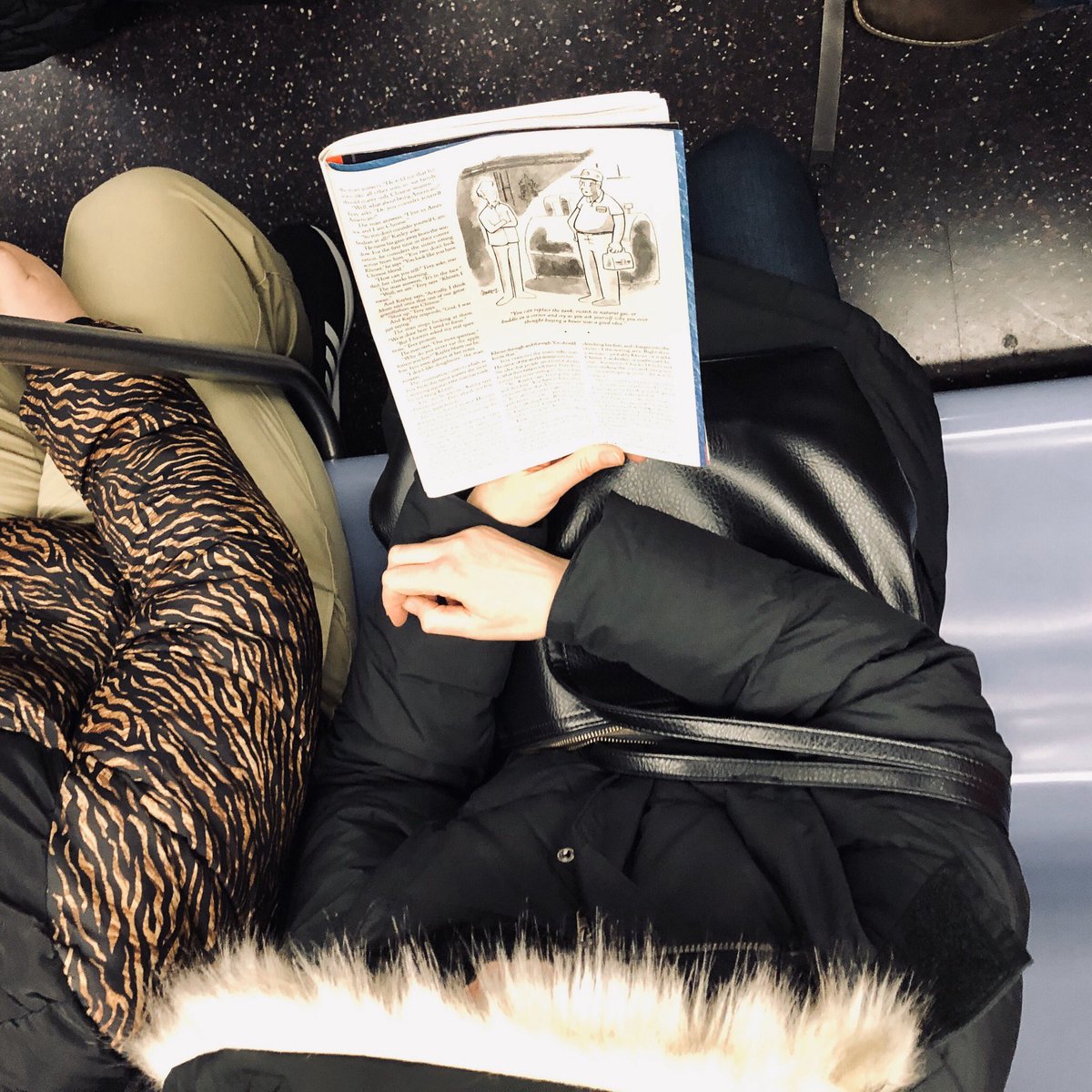 zinken's tweet photo. #metroreading @NewYorker https://t.co/MugVvfrVFy