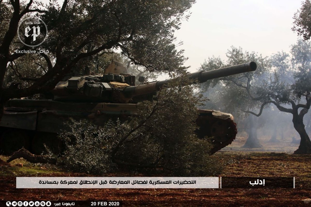 More screenshots of that T-90A tank being used by rebels in Idlib. 13/ https://vk.com/milinfolive?w=wall-123538639_1340716