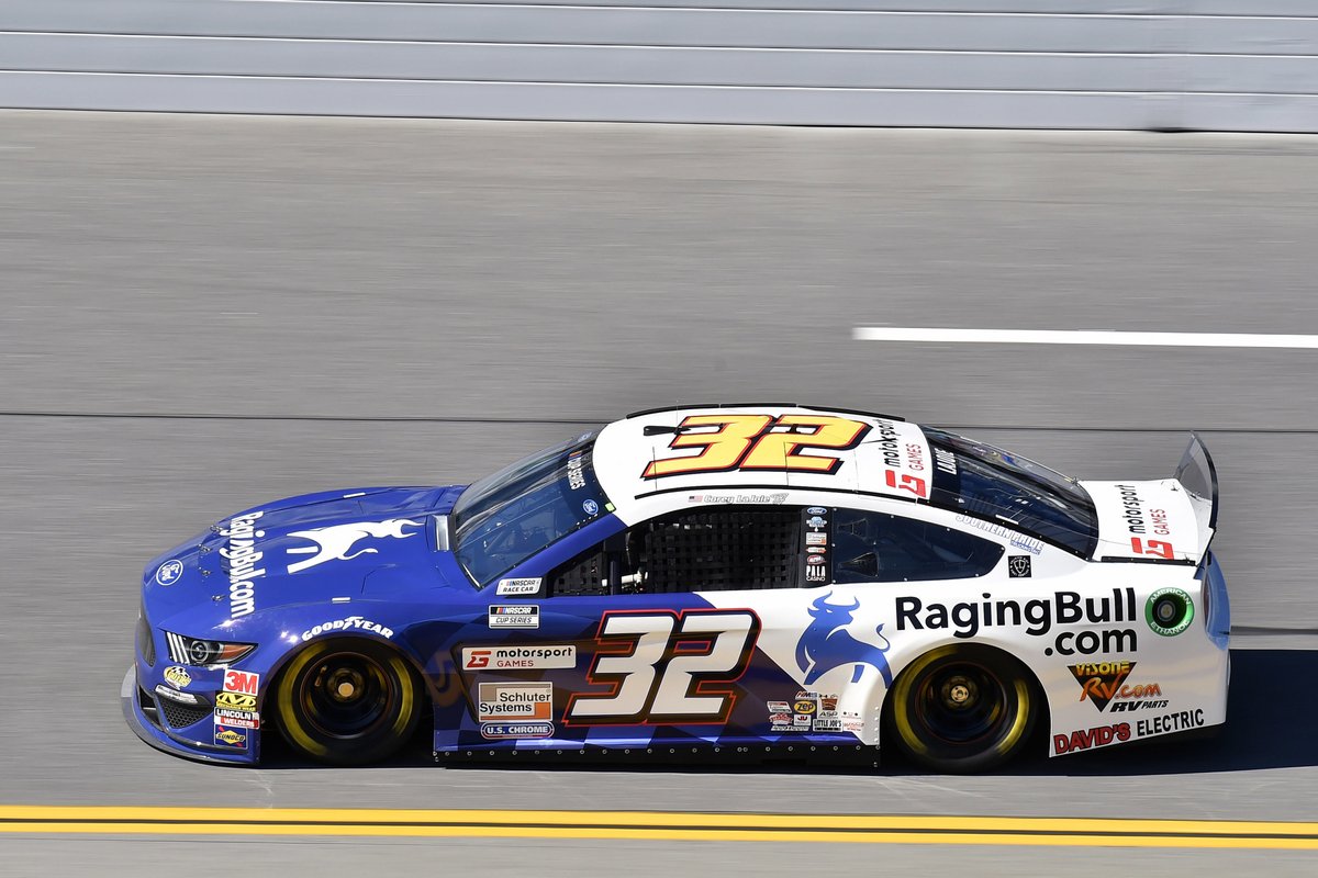 MSportgames's tweet photo. 🤷‍♂️ Backup car? No problem!

@CoreyLaJoie drove his @GoFasRacing32 car to a top 10 finish in the #Daytona500, and he looked good doing it with his #MotorsportGames decals!

#FlashbackFriday https://t.co/at3mJ5aWXX