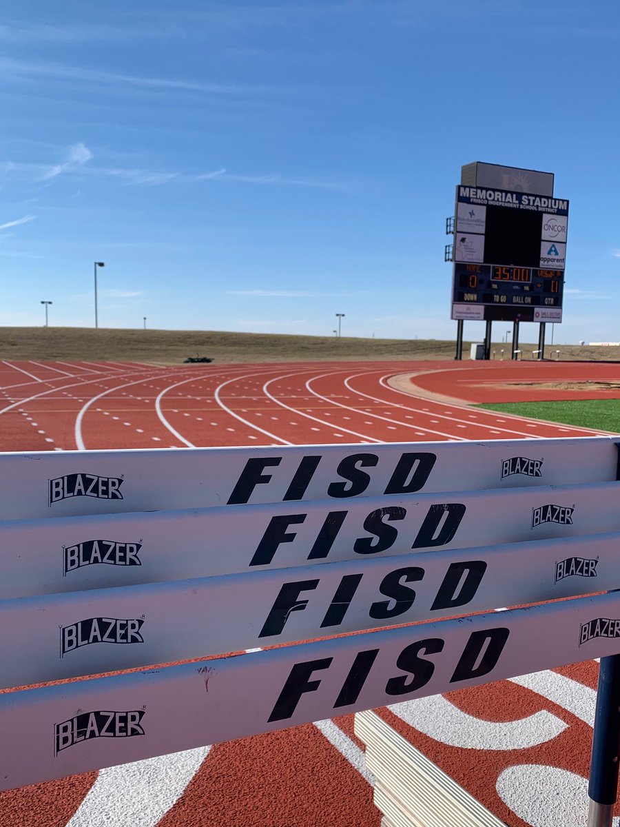 ReedyXCTrack's tweet photo. Stadium is set &amp; heat sheets are coming soon... 
#MeetDayEve #FISDInvitational #ReedyTrackandField #RHSRoar #Purpose https://t.co/0C1TxgqjuZ