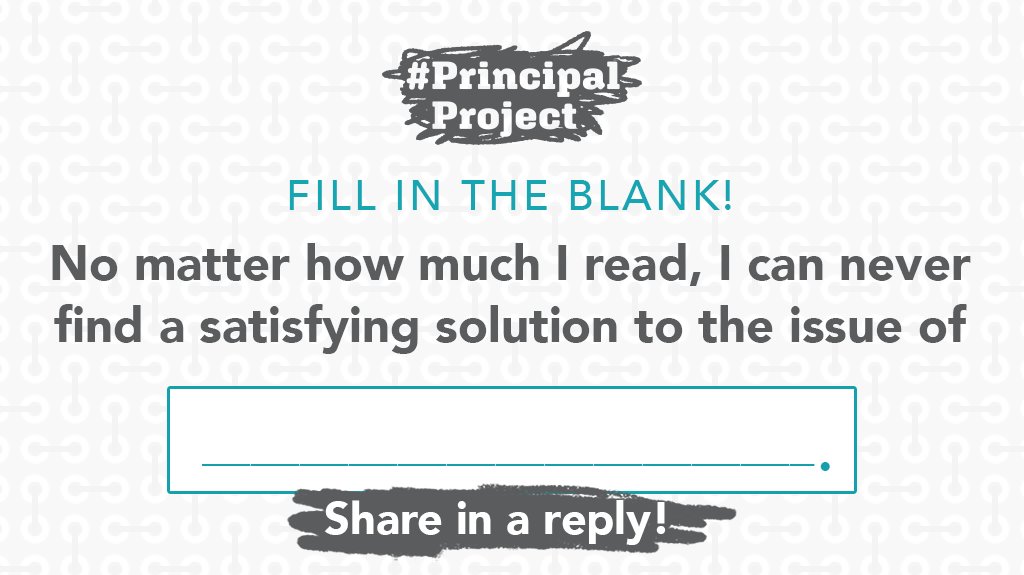PrincipalProj's tweet image. Step 1: Share the challenges you&apos;re trying to solve as a P or AP. 
Step 2: See what the #PrincipalProject community can figure out together!