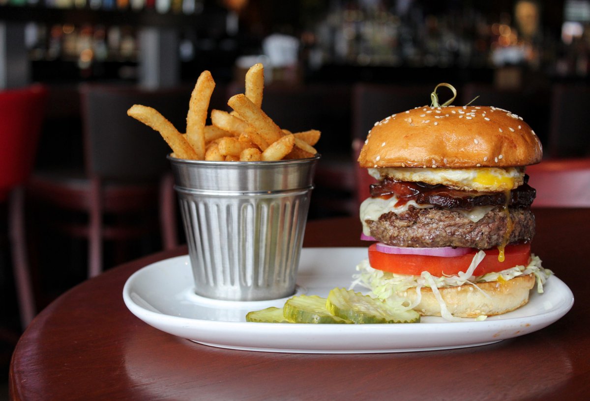 Today is the 25th of February – the perfect day for our #25 Burger! Our signature burger is topped with crispy pork belly, Vermont cheddar cheese, a fried egg and smoky hoisin sauce on a sesame brioche bun.