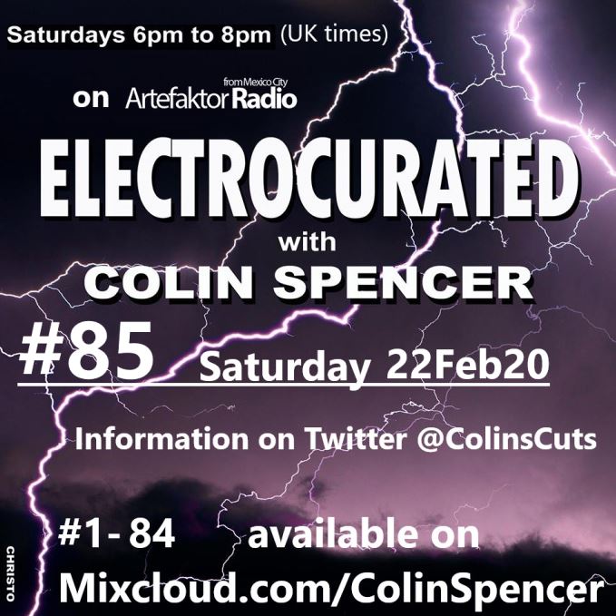 ColinsCuts's tweet photo. Artists with #NewMusic+#Promos+#RecentReleases on #Electrocurated #85 include:
#Moby
and
#NatureOfWires
Join me on @artefaktorradio.com
6-8pm (UK times)
Saturday 22 February 2020
Before then? Try #77 https://t.co/kCSY6dV4Mf
#DiscoverAndRemember @thelittleidiot @natureofwires https://t.co/KjqoqmrGMH