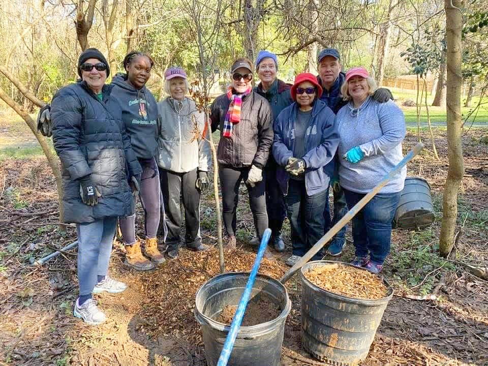 atlwomansclub's tweet photo. We celebrated Georgia Arbor Day today in partnership with @treesatlanta by planting trees in Atlanta's Lindridge-Martin Park. Sixteen trees planted this morning by our amazing members! 🌳#georgiaarborday #treesatlanta #atlwomansclub https://t.co/uXJO0tbQDp