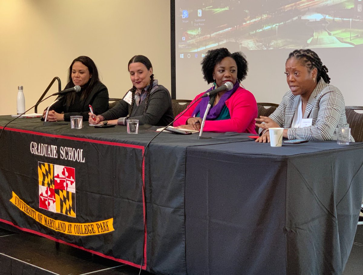 RiannaMurray's tweet photo. Thanks to @UMDGradSchool, @UMD_postdocs and @PROMISE_AGEP for inviting me to be on the “Inclusive and Effective Mentoring” panel at the annual #PROMISE AGEP Research Symposium &amp; Professional Development conference today! https://t.co/AsNSJBsw3x