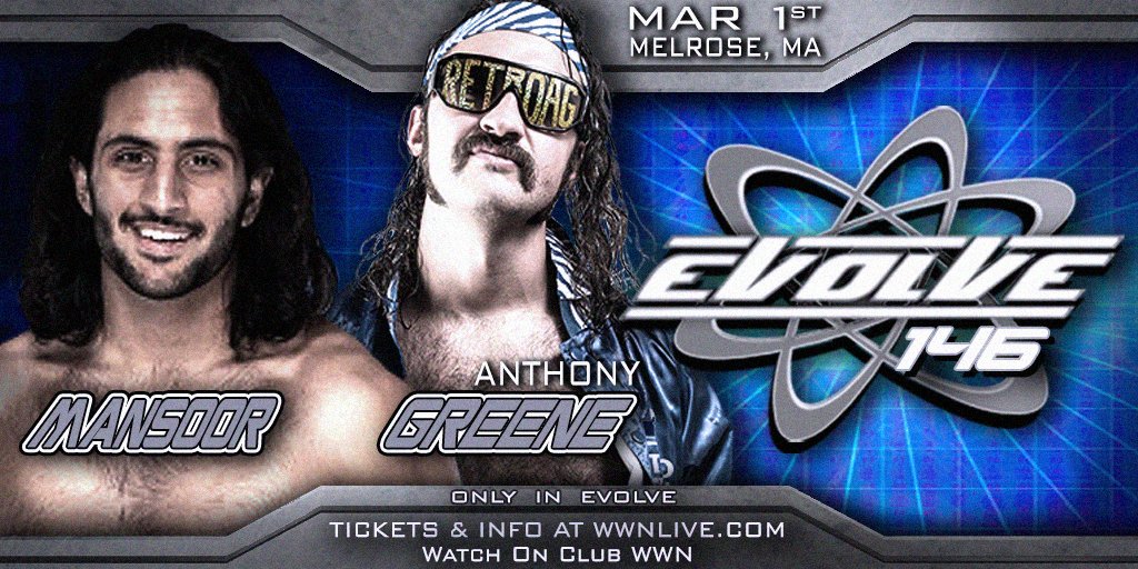 Don't miss @KSAMANNY in action against @retroag this Sunday in Melrose, MA at #EVOLVE146! Tickets & info: https://wwnlive.com/event/evolve-146-march-1st-melrose-ma/?v=7516fd43adaa …