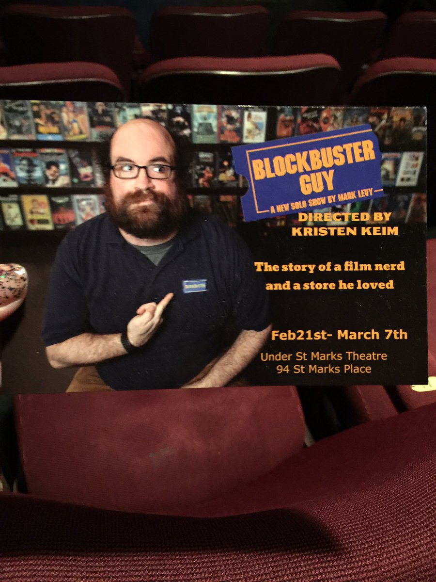 Tonight!  I’m back at <a href="/FRIGIDNewYork/">FRIGID New York</a> for Blockbuster Guy starring <a href="/Marklevy85/">Mark Levy</a> catch him <a href="/UnderStMarks/">Under St. Marks</a> Feb 21 530pm, Feb 28 850pm, Mar 1 330pm, Mar 4 1030, Mar 7 210pm frigid.nyc for tickets #eastvillage #eastvillagetheatre #theatrefestivals #frigid2020