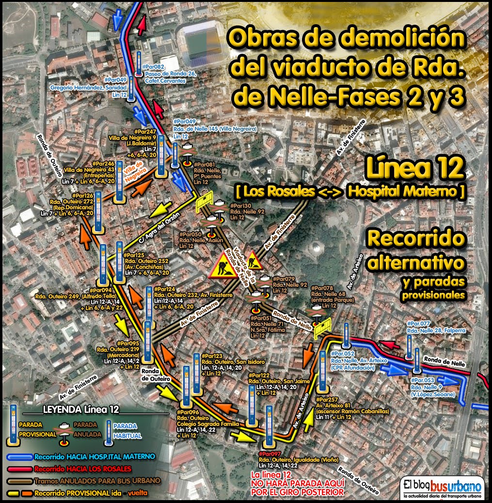 BlogBusurbano's tweet image. Del sábado 22 al martes 25/02, las #Lin6, #Lín6A, #Lin20, #Lín22 se ven alteradas por las obras de desmantelamiento del #Viaducto de la #RondaDeNelle.

También la #Lín12 tendrá que dar rodeos alternativos para evitarlas.

Su #PlanoBusurbano y está listo!

busurbano.blogspot.com/2020/02/lineas…