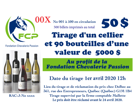 DolbecI's tweet photo. M. Pierre Dolbec vous invite à participer à un tirage au profit de la Fondation Chevalerie Passion. Le prix à gagner est un cellier de 100 bouteilles + 90 bouteilles de vin d'importations privées.

Pour participer, nous contacter à cette adresse courriel: mnebout@dolbec-intl.ca https://t.co/ilGcpnscNh