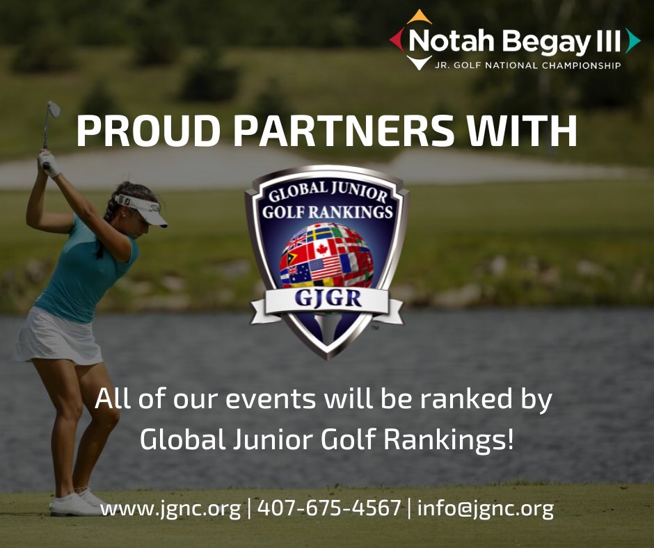 nb3jgnc's tweet photo. We are proud to announce that ALL of our events will be ranked by @globaljrgolf! Sign-up for a local today and get ranked, even at a one-day event! #jgnc #getNOTAHced #notahbegay https://t.co/An879NiCdL